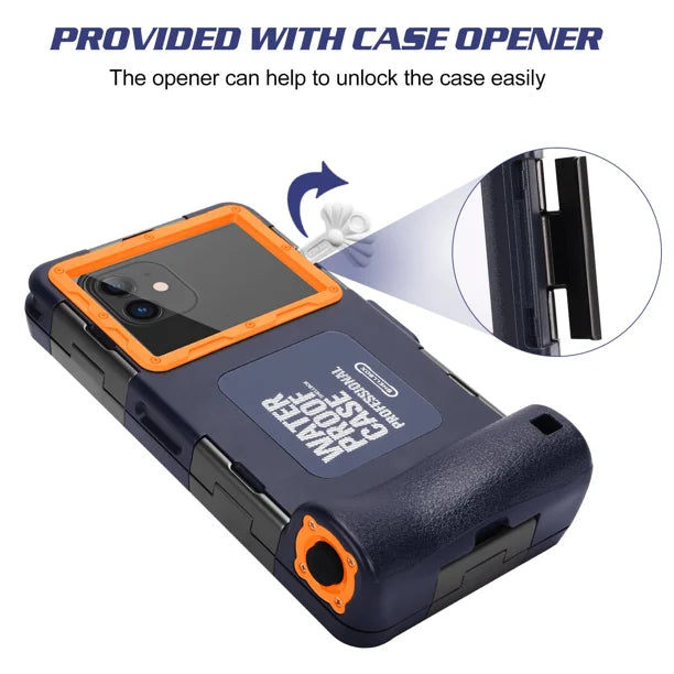 Waterproof Protective Case for Phones Up to 6.9 Inch with Lanyard S47378