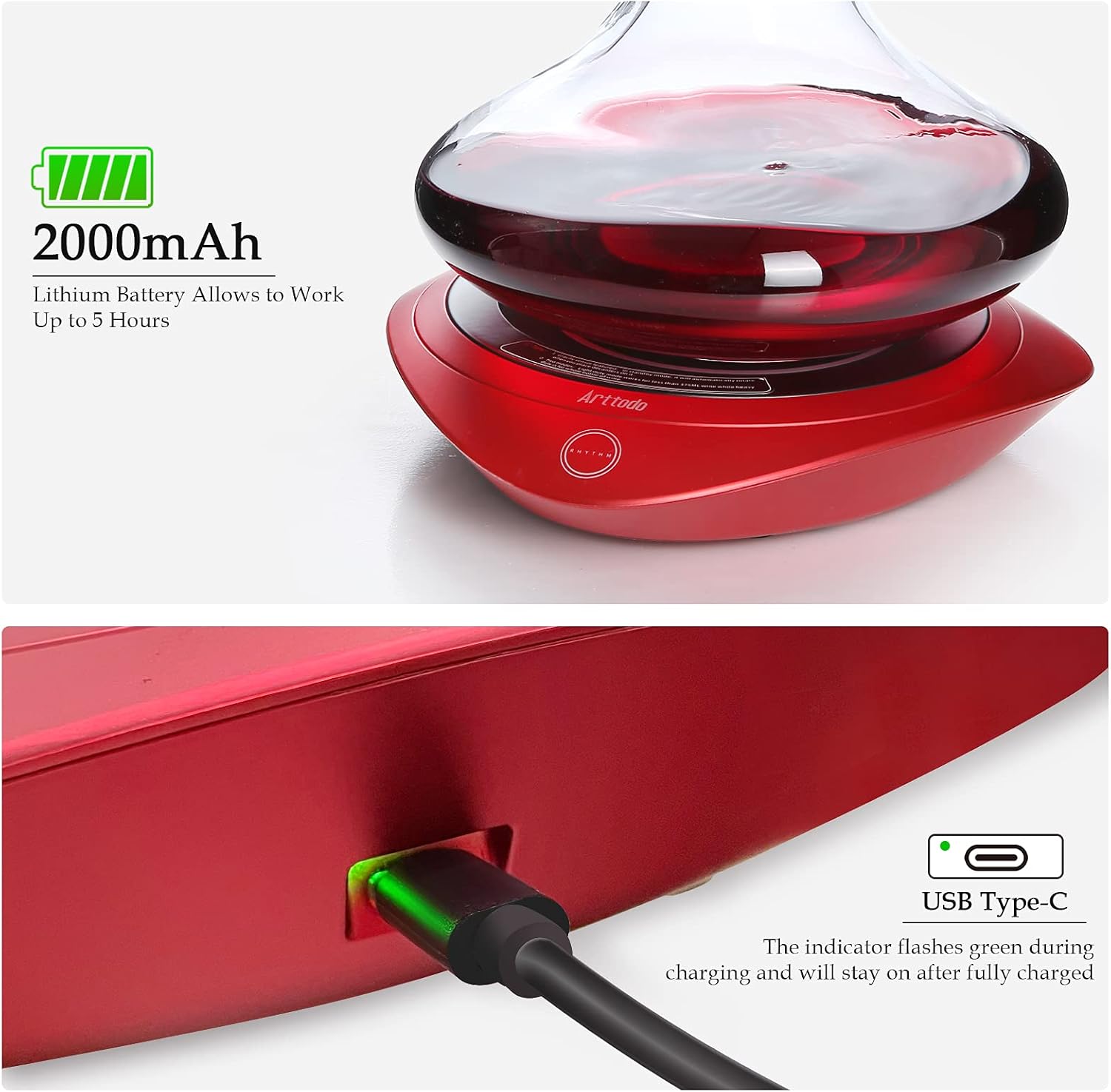 Electric Wine Decanter Aerator with Carafe Shaker Y320721