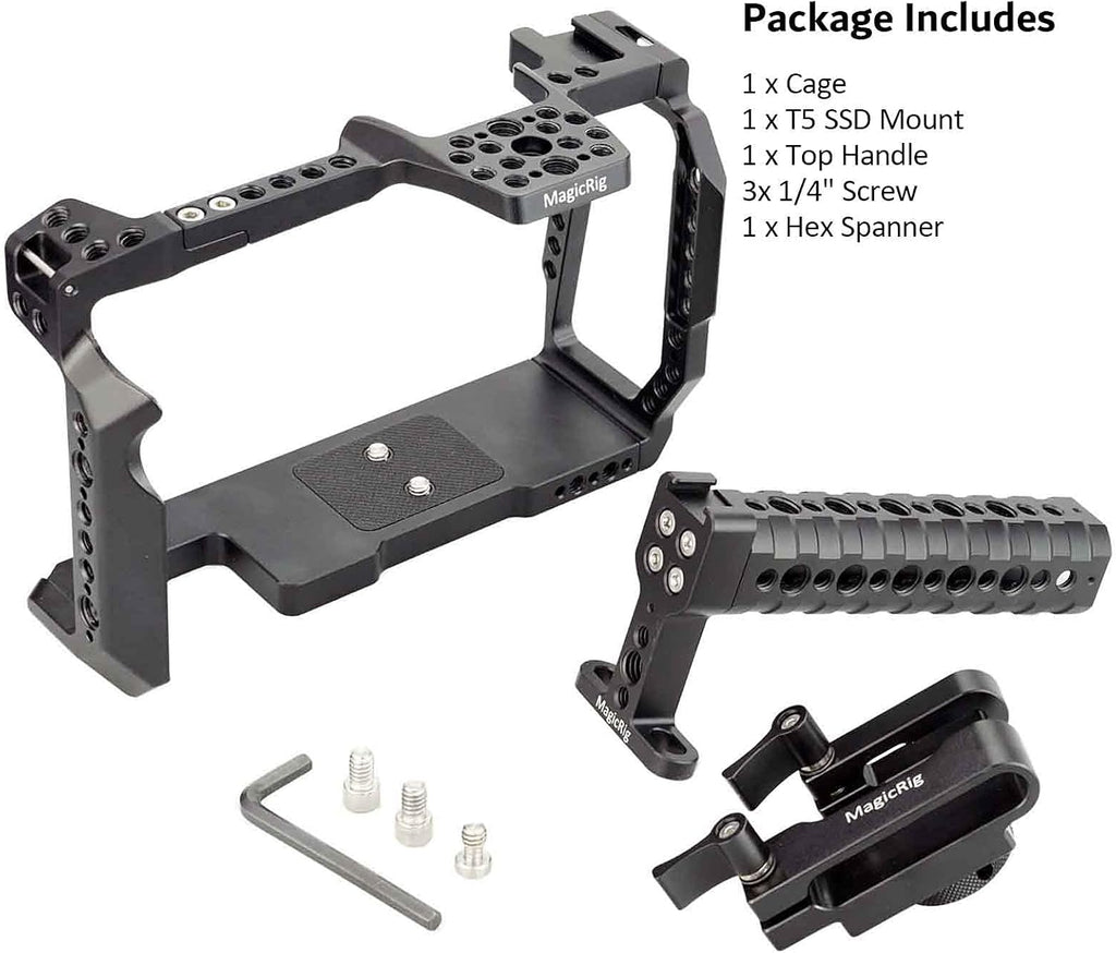 Camera Cage Kit with Top Handle and T5 SSD Mount E358