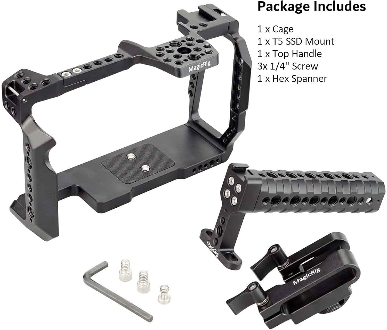 Camera Cage Kit with Top Handle and T5 SSD Mount E358