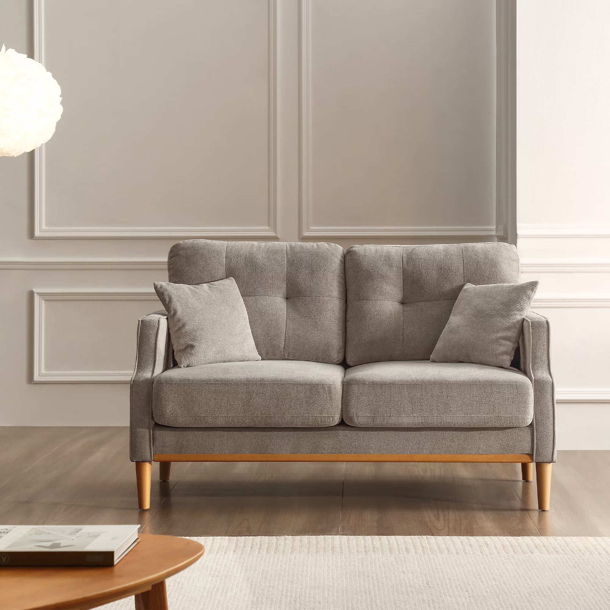 Cream 2 Seater Loveseat with Waterproof Fabric N547