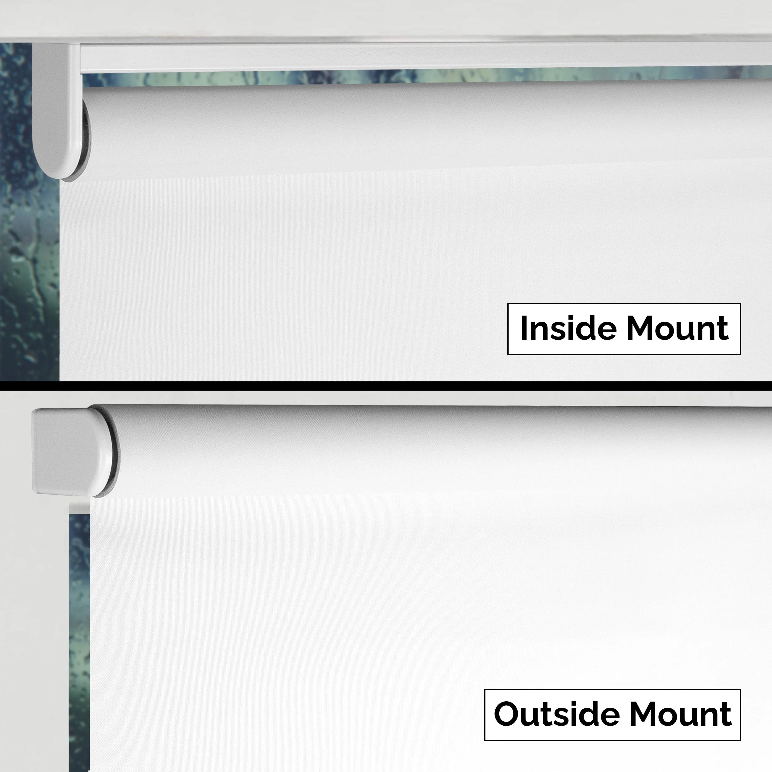 White Cordless Blackout Window Roller Shades 25 x 72 Inch T52197