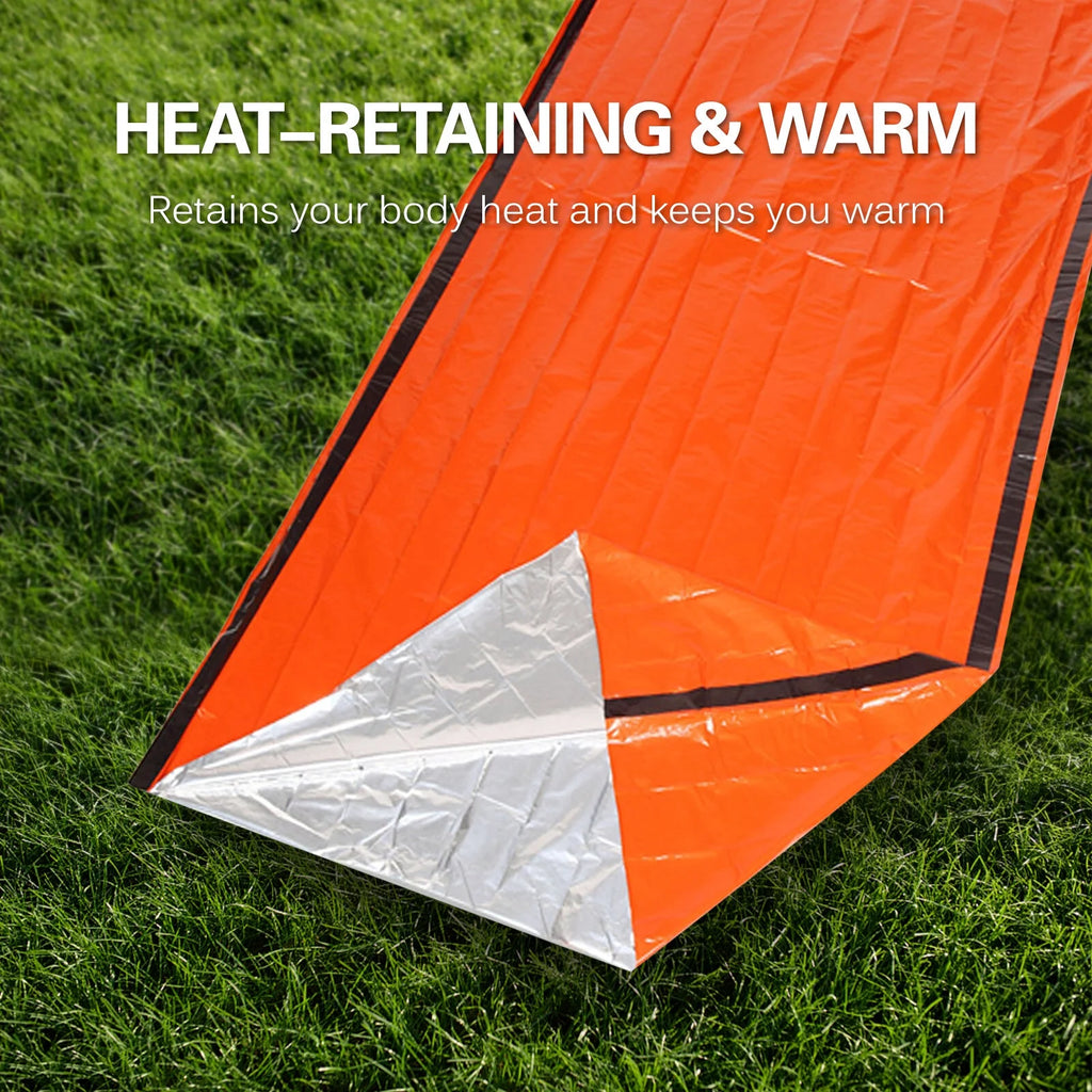 Waterproof Thermal Poncho Raincoat with Sleeping Bag and Tent Shelter O419