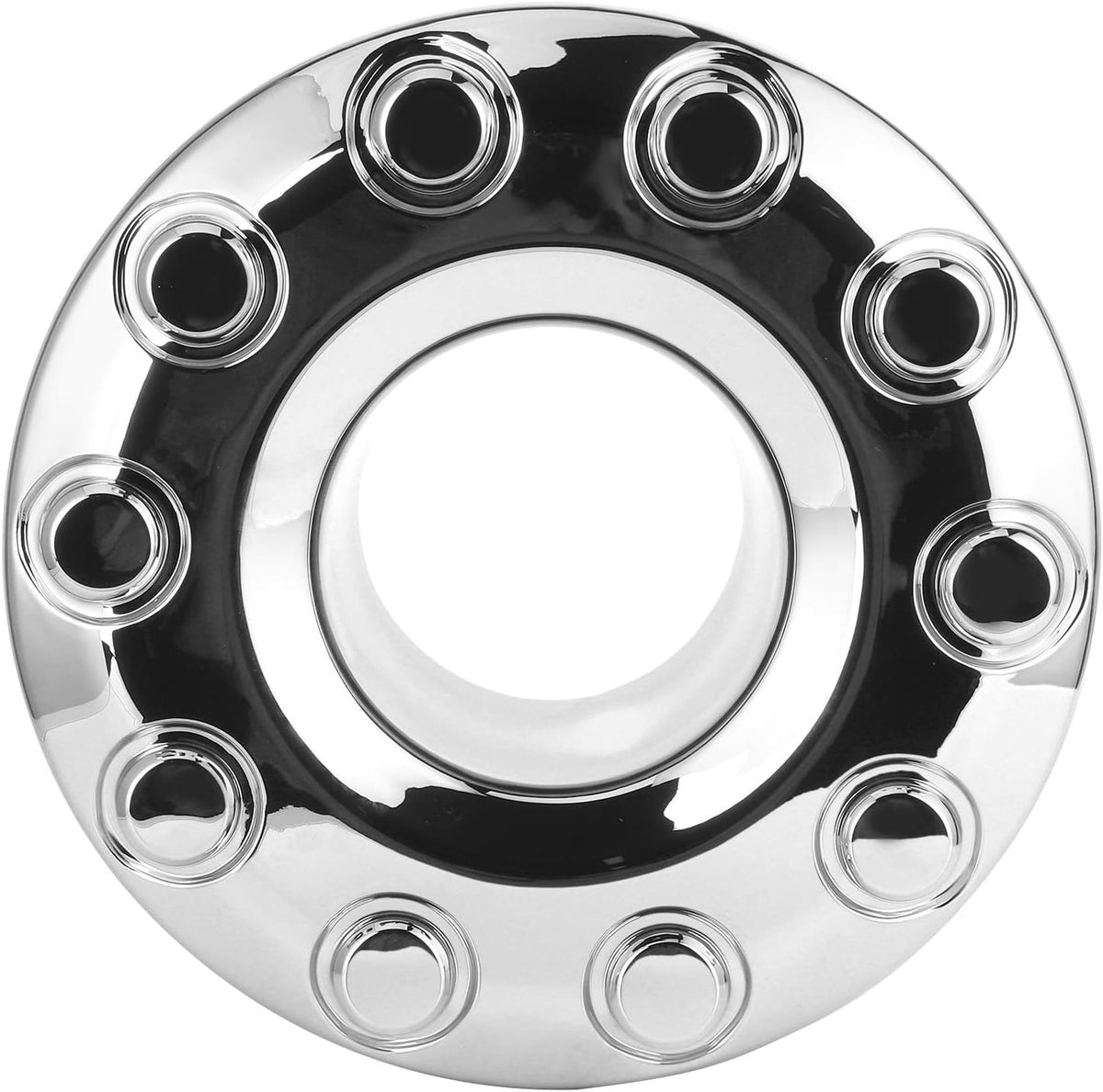 Front Wheel Hub Cap 10 Lugs Aluminum Pack of 2 G7533