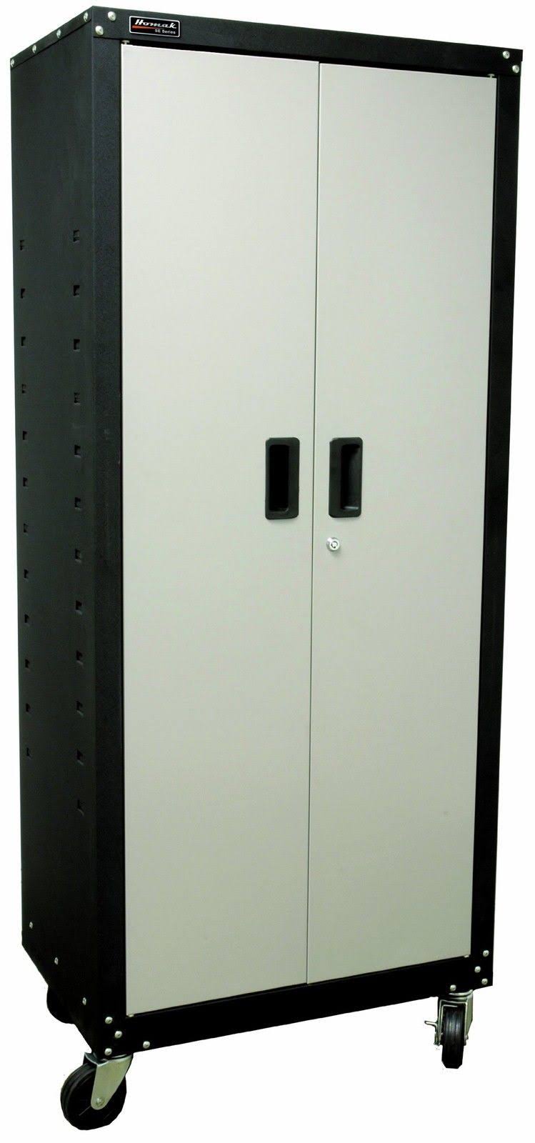 2 Door Tall Mobile Cabinet with 4 Shelves Y700822