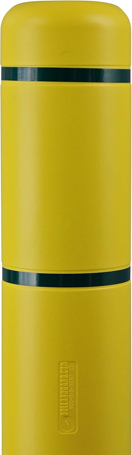 Yellow White Reflective Bollard Cover Pack of 2 D6836
