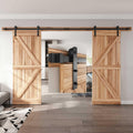 5 FT Heavy Duty Sliding Barn Door Hardware Track Kit, Pack of 2 A140050