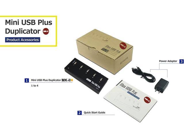EZ Dupe 1 to 4 Mini USB Plus MK II Duplicator - Standalone Portable USB Flash Drive Copier K840