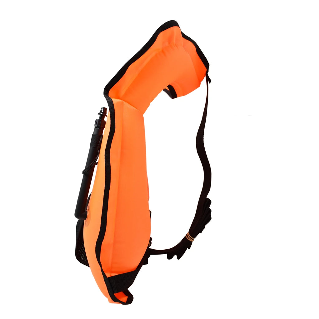 Orange Snorkel Vest With Front Pocket & Whistle Z176683