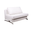 White Leatherette Sofa Bed J684009