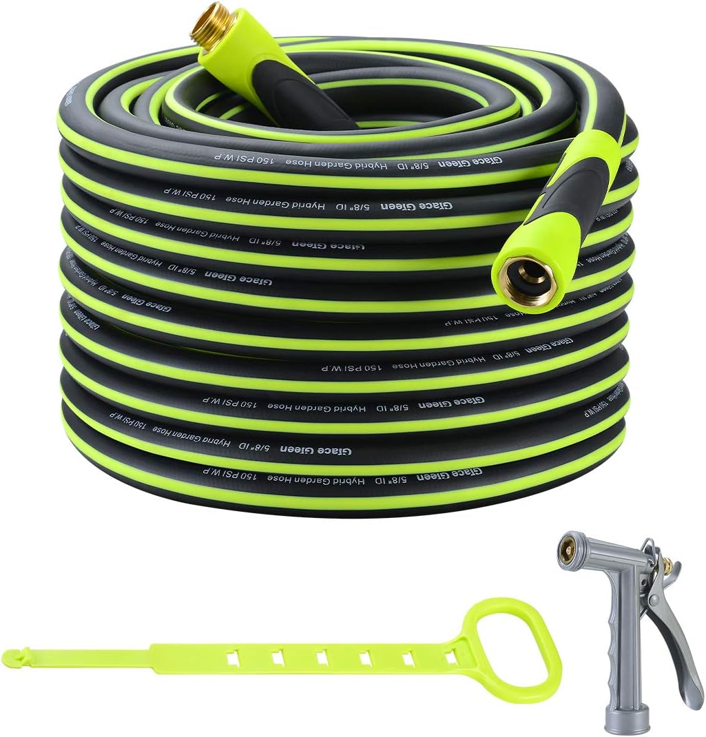 Hybrid 5/8 in.×100FT Water Hose, Heavy Duty, Flexible, Pack of 2 M73276