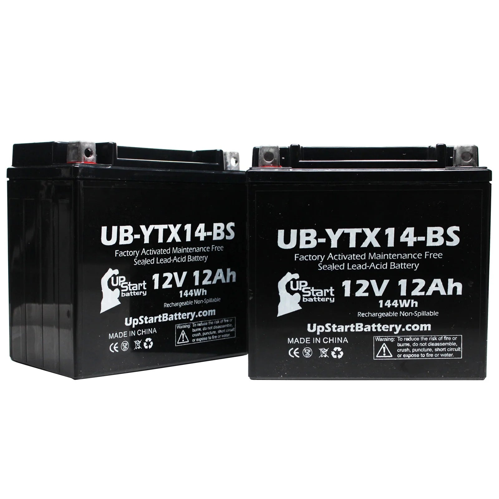 2-Pack 12V 12AH Motorcycle Battery Y83989