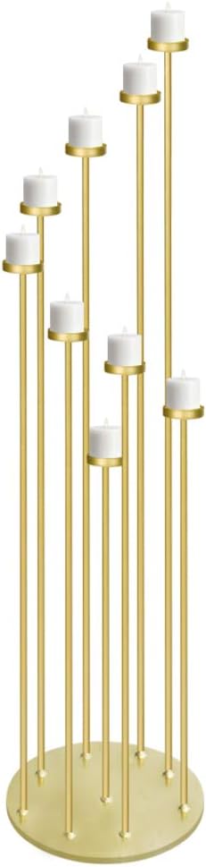 Gold Tall Floor Candelabra Iron R310486