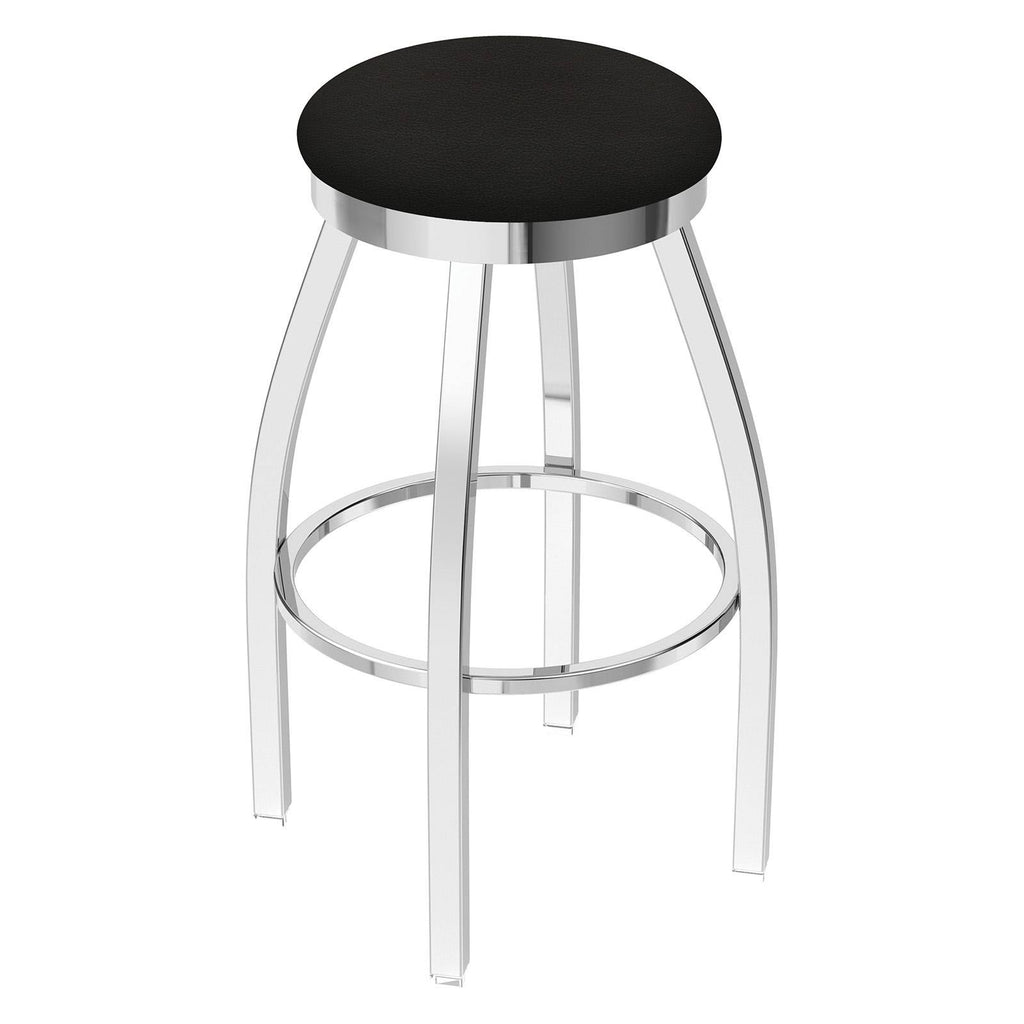 36x22 Bar Stool with Anodized Nickel Finish, Espresso Seat R695
