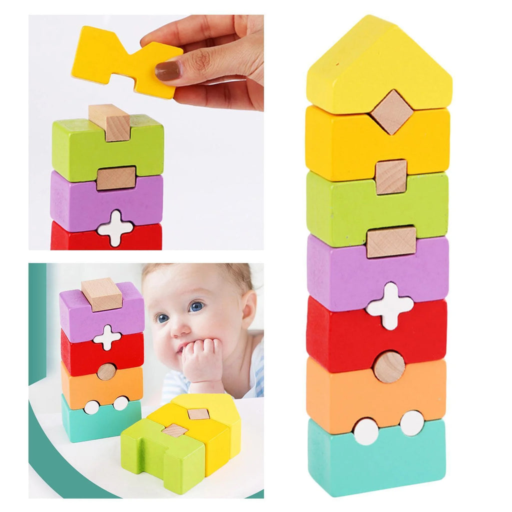 Rainbow Stacker Stacking Game Construction Toys Q174678