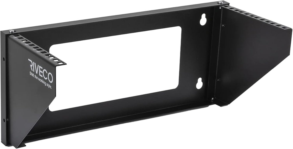 2U Wall Mount Rack Vertical Patch Panel Bracket Shelf Black R16699