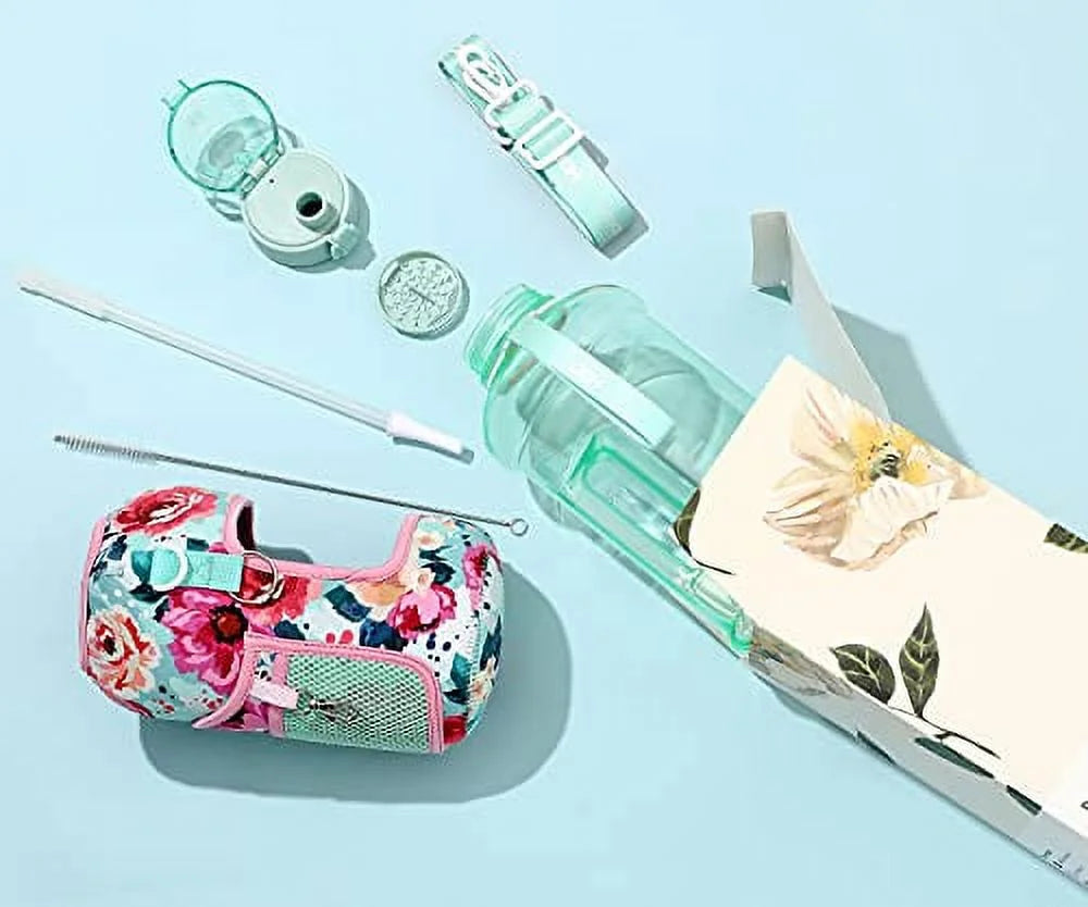 Floral Bloom 2.2L Water Bottle with Straw N809