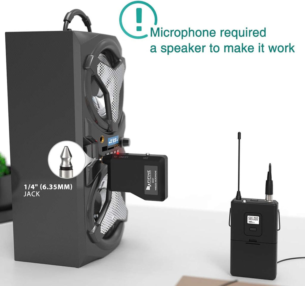Wireless Microphone System with Headset and Lavalier Lapel Mics H730