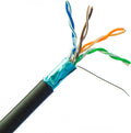 Black Shielded Cat6 Ethernet Cable, 1000 Feet, 23 AWG H88395
