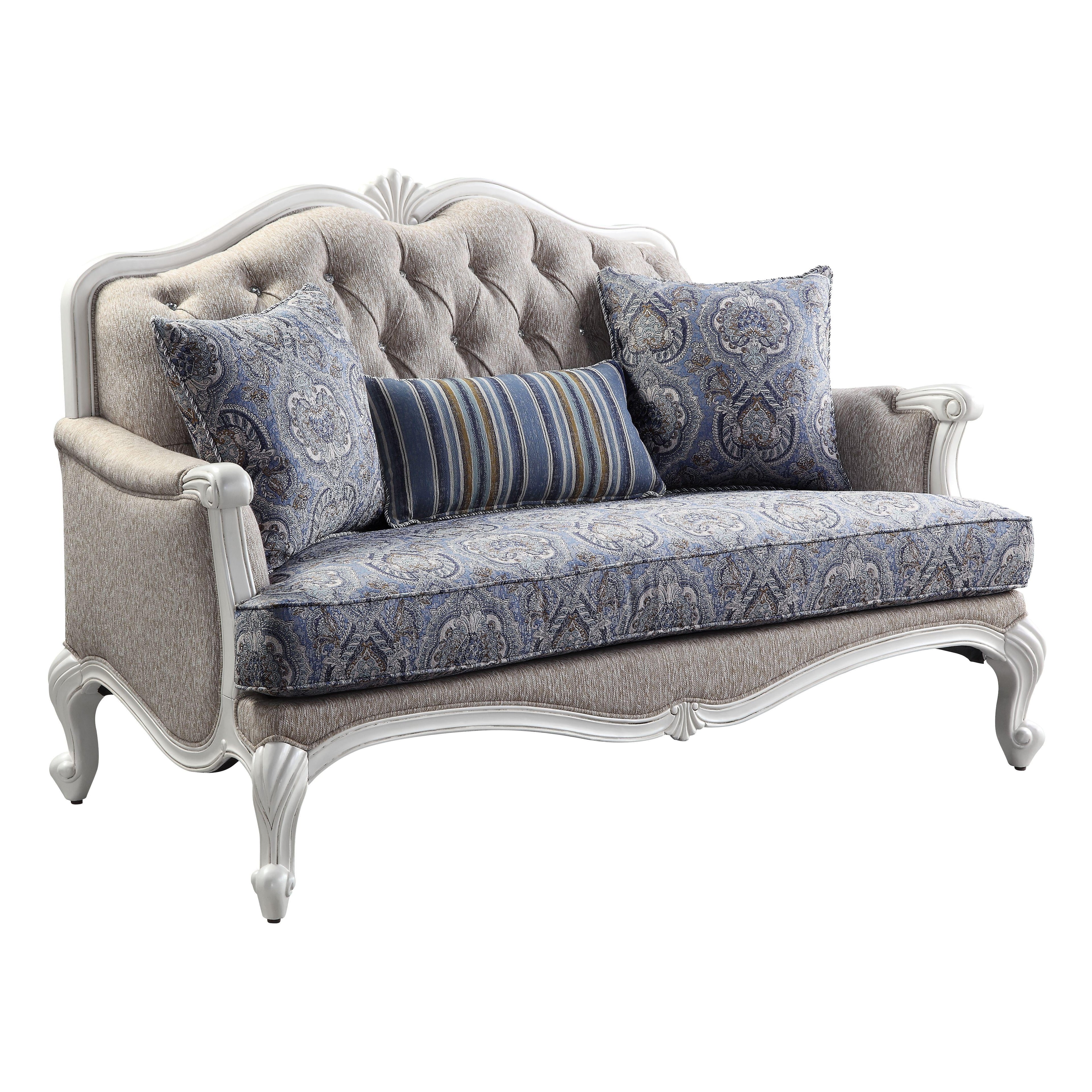 Beige Fabric 4pcs Living Room Set T961103