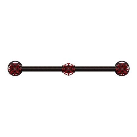 Industrial Metal 3-hook Coat Rack, Sand Black I7378