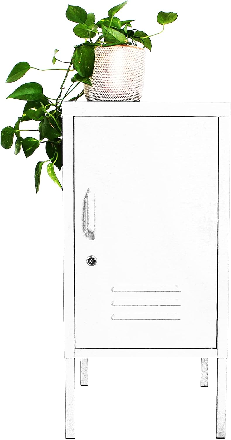 Navy Metal Locker End Table H660566