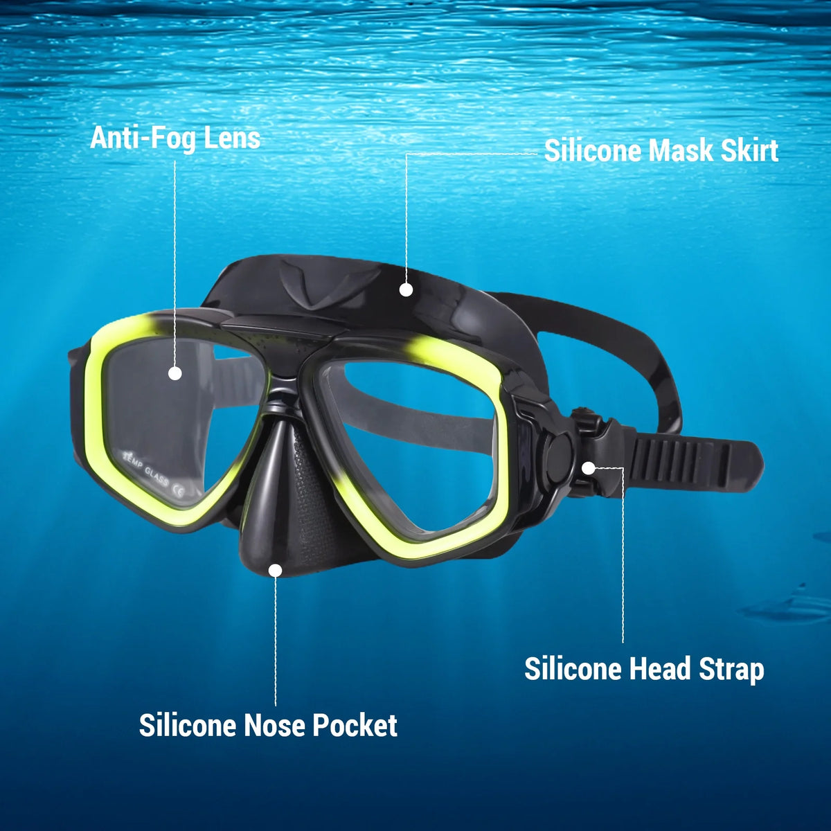Snorkel Set with Dry Snorkel Tube D974
