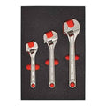 Satin Steel Adjustable Wrench Set R6974