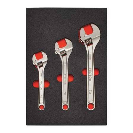 Satin Steel Adjustable Wrench Set R6974