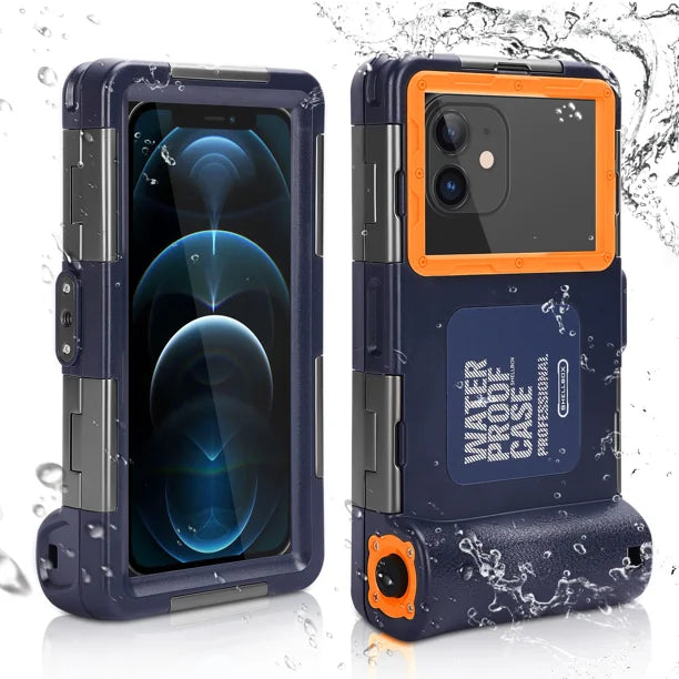 Waterproof Protective Case for Phones Up to 6.9 Inch with Lanyard S47378