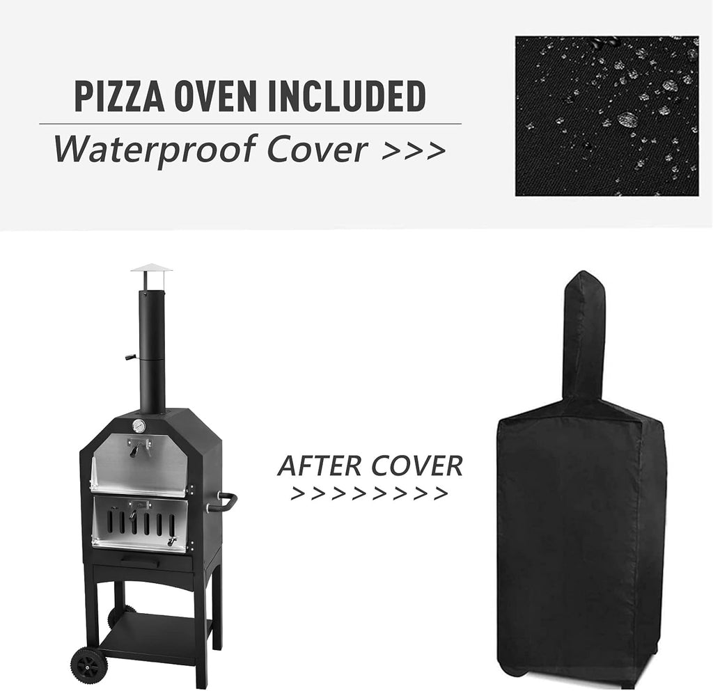Outdoor Pizza Oven Wood Fire with Pizza Stone A163904
