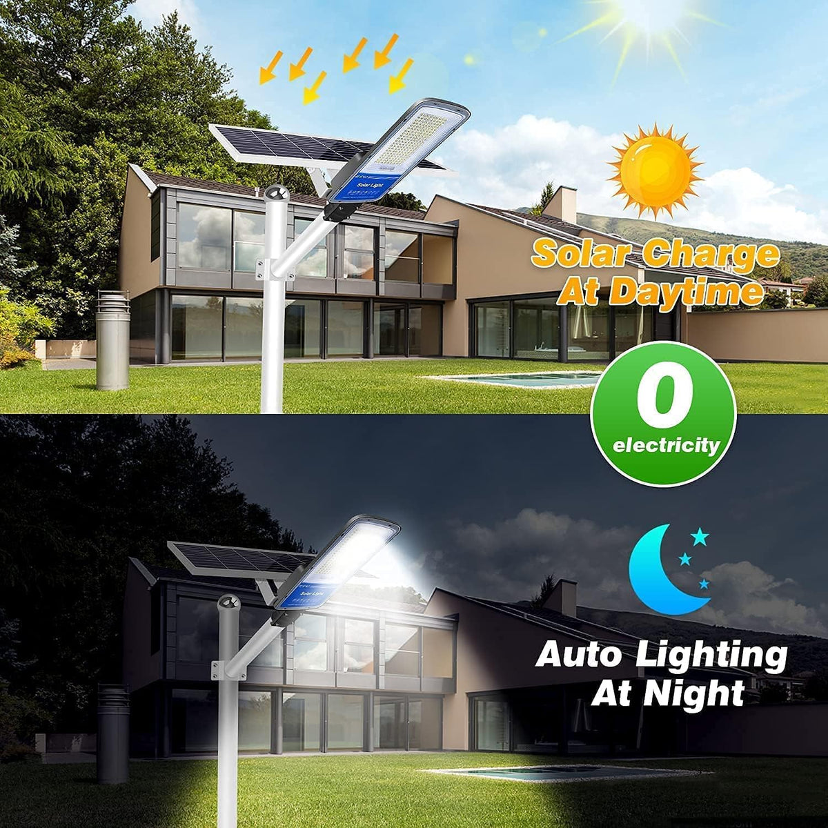 LED Solar Street Light 360W with Remote Control Dusk to Dawn Flood Light K882