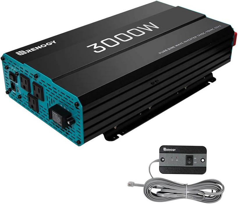 1000W Pure Sine Wave Inverter 12V DC to 120V AC Converter with USB Port Y76192