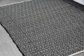 Natural White & Black Diamond Hand Woven 100% Cotton Area Rug T78734
