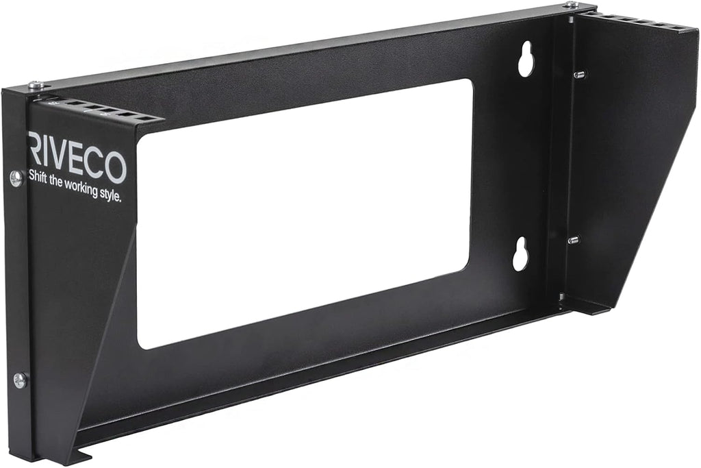 2U Wall Mount Rack Vertical Patch Panel Bracket Shelf Black R16699