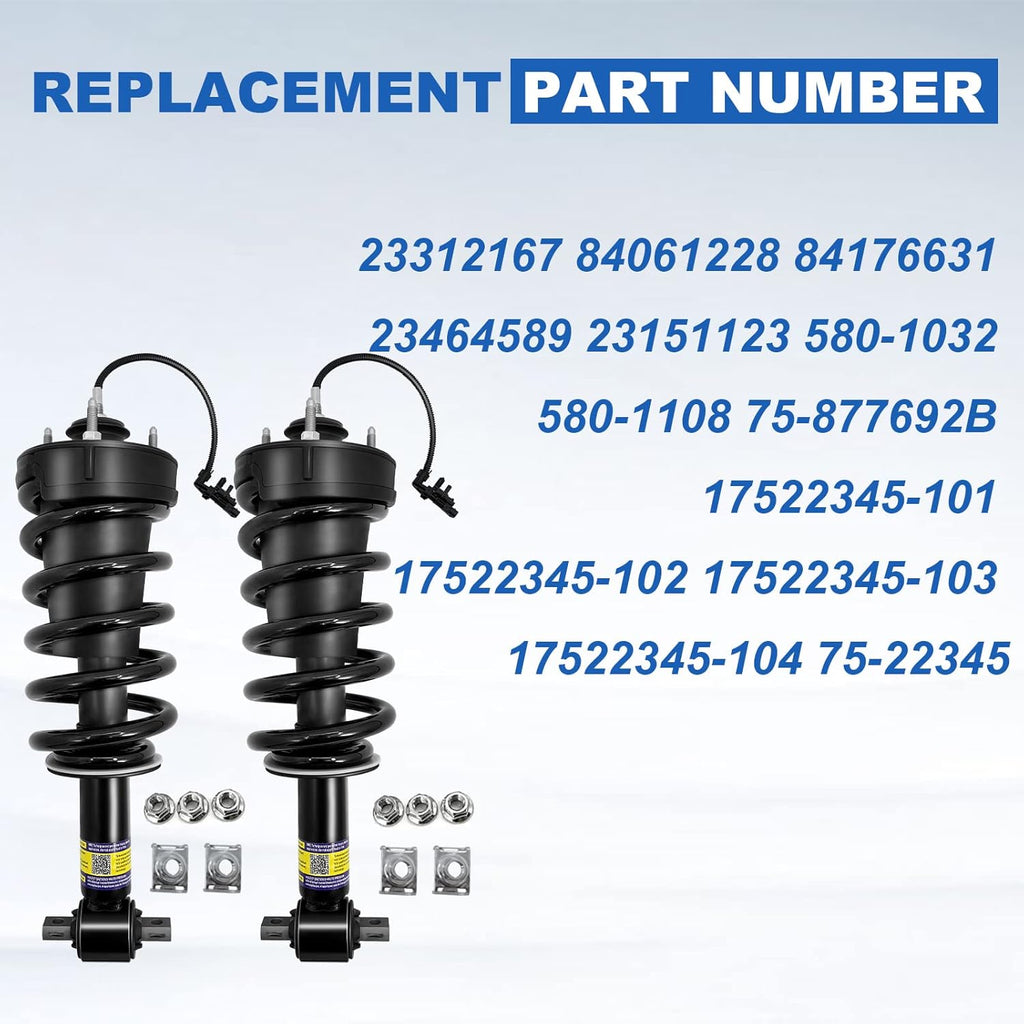 Front Shock Absorbers with Magnetic Ride Control Compatible with 2015-2021 Chevrolet Silverado Escalade Tahoe Suburban Sierra 1500 Yukon XL MRC Assembly B966
