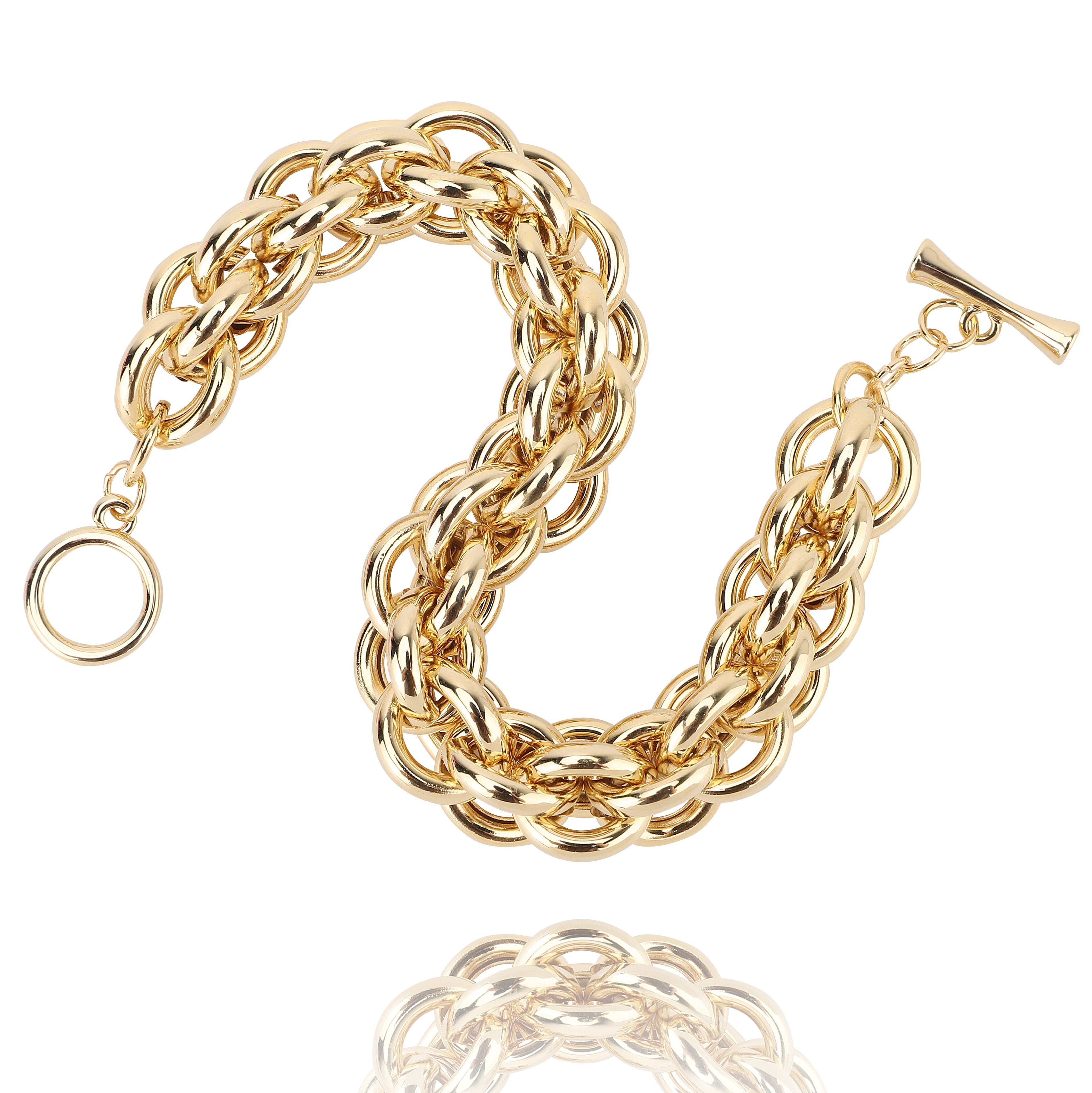 Chunky Link Bracelet 18K Gold-plated A50730