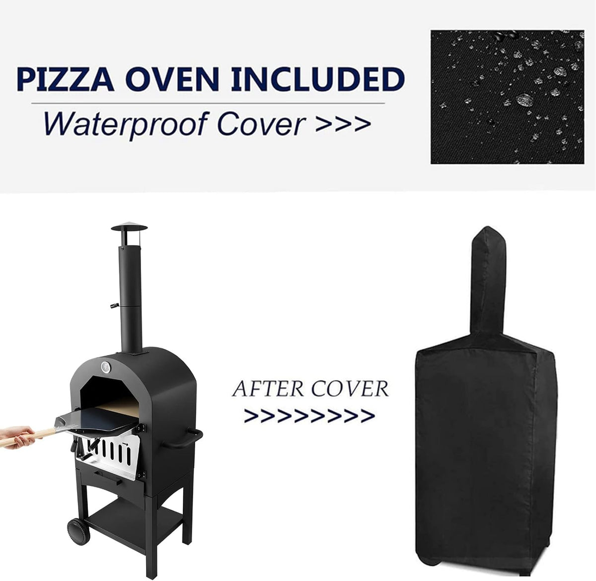Outdoor Pizza Oven Wood Fire with Pizza Stone A163904