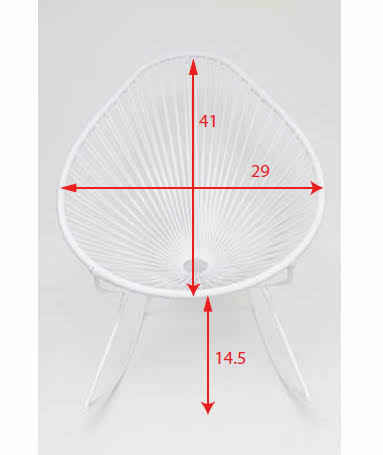 White/Blue Rocker Chair U66151