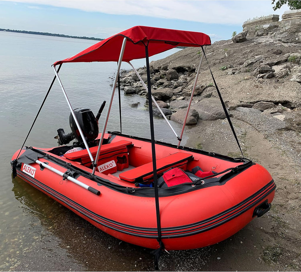 Red Bimini Top Boat Sun Shelter U34213
