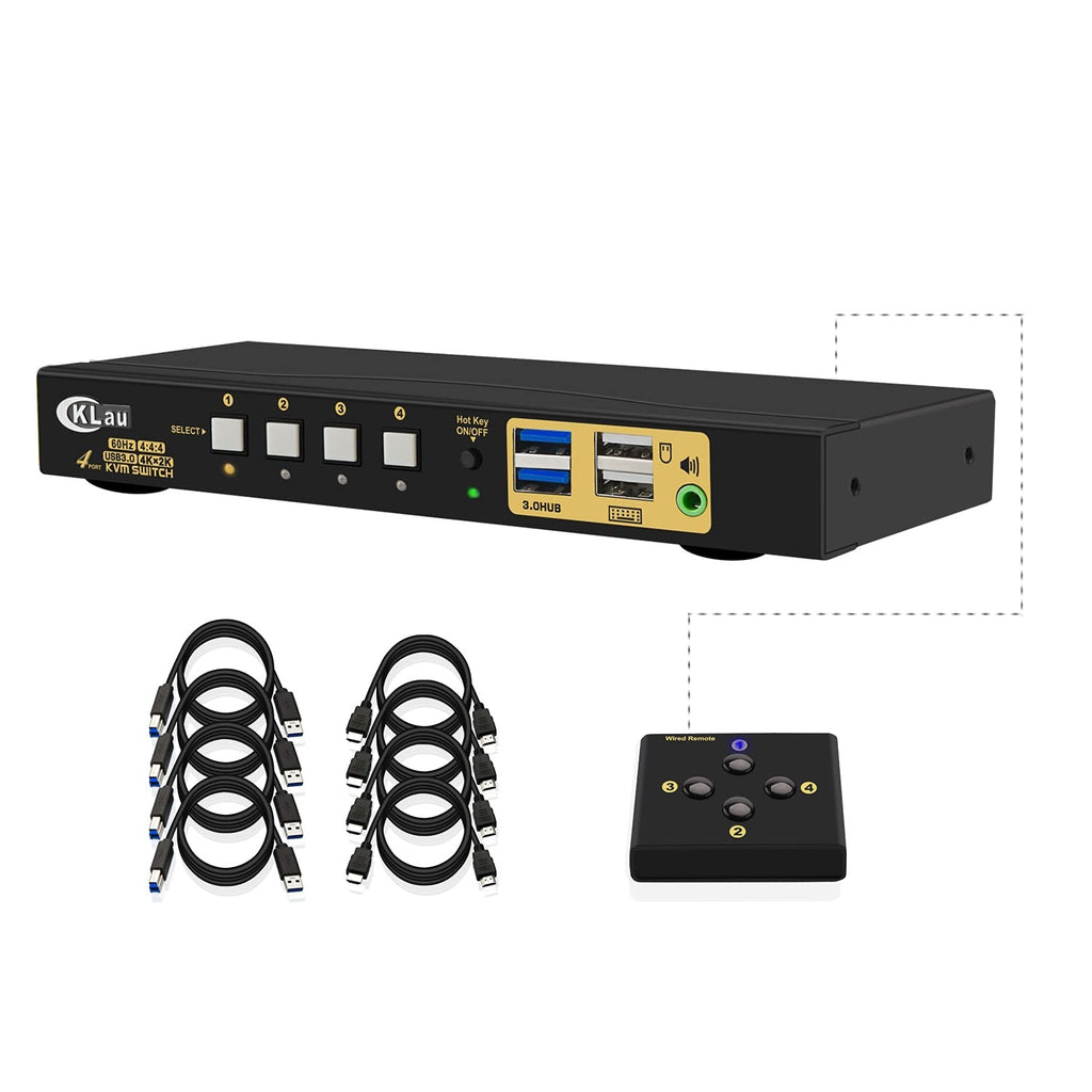 Triple Monitor KVM Switch USB 3.0, 2 Port HDMI with Audio V2600