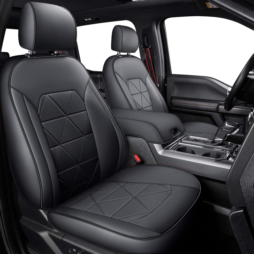 2 Front Seat Covers Black O972190