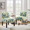 Accent Chair Set of 2 Fabric Armless Slipper Chairs M203504