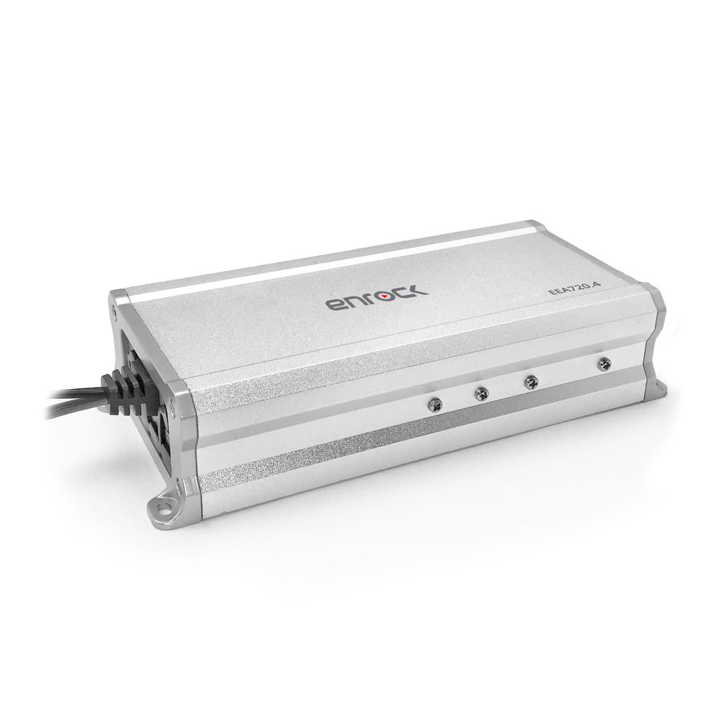 Marine Receiver Stereo with 2-Way 180W 6.5" Loud-SPKR (3-Pairs), Marine Antenna, 4-Chan Amplifier & 50' 16G SPKR Wire R328