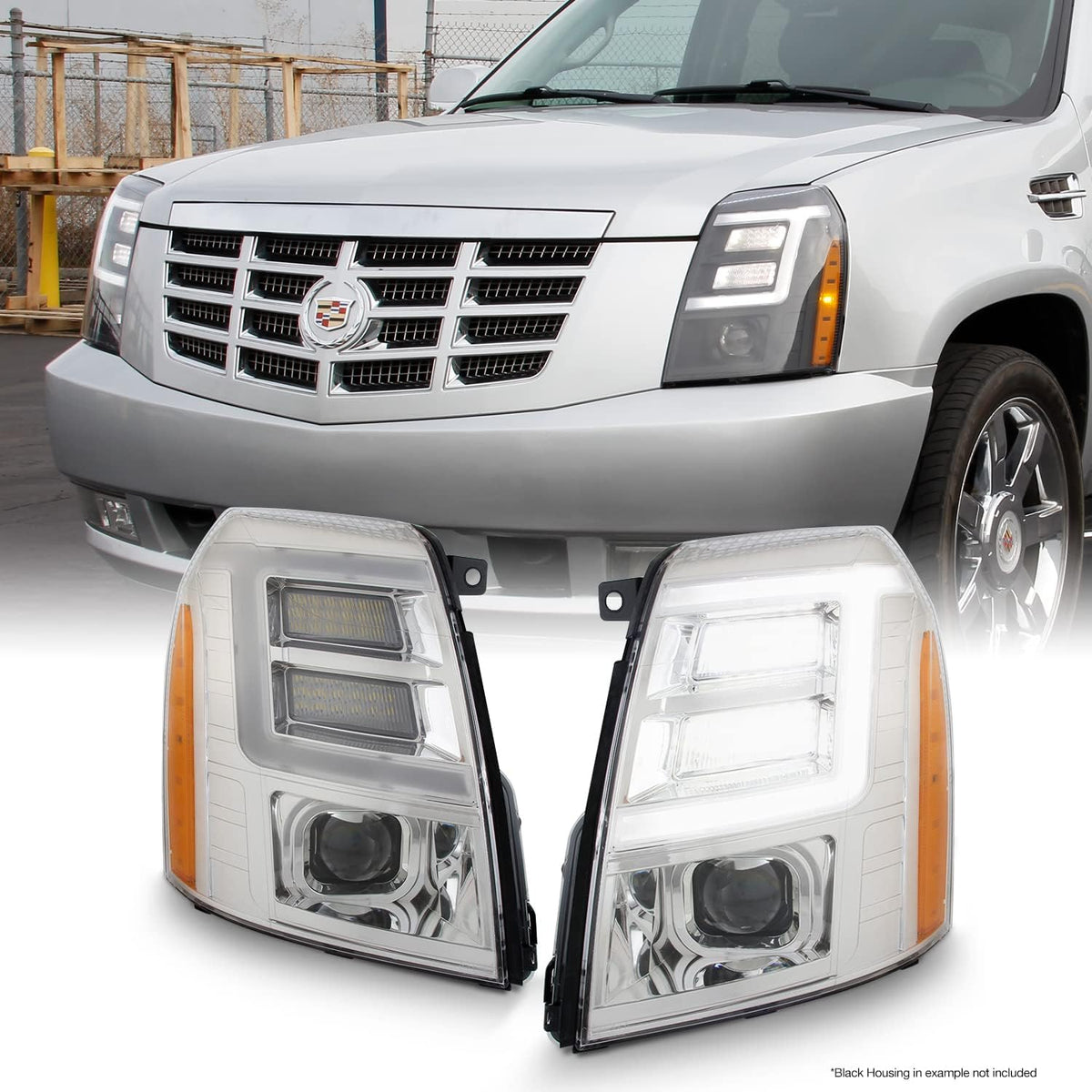 Chrome Housing LED Projector Headlight E260686