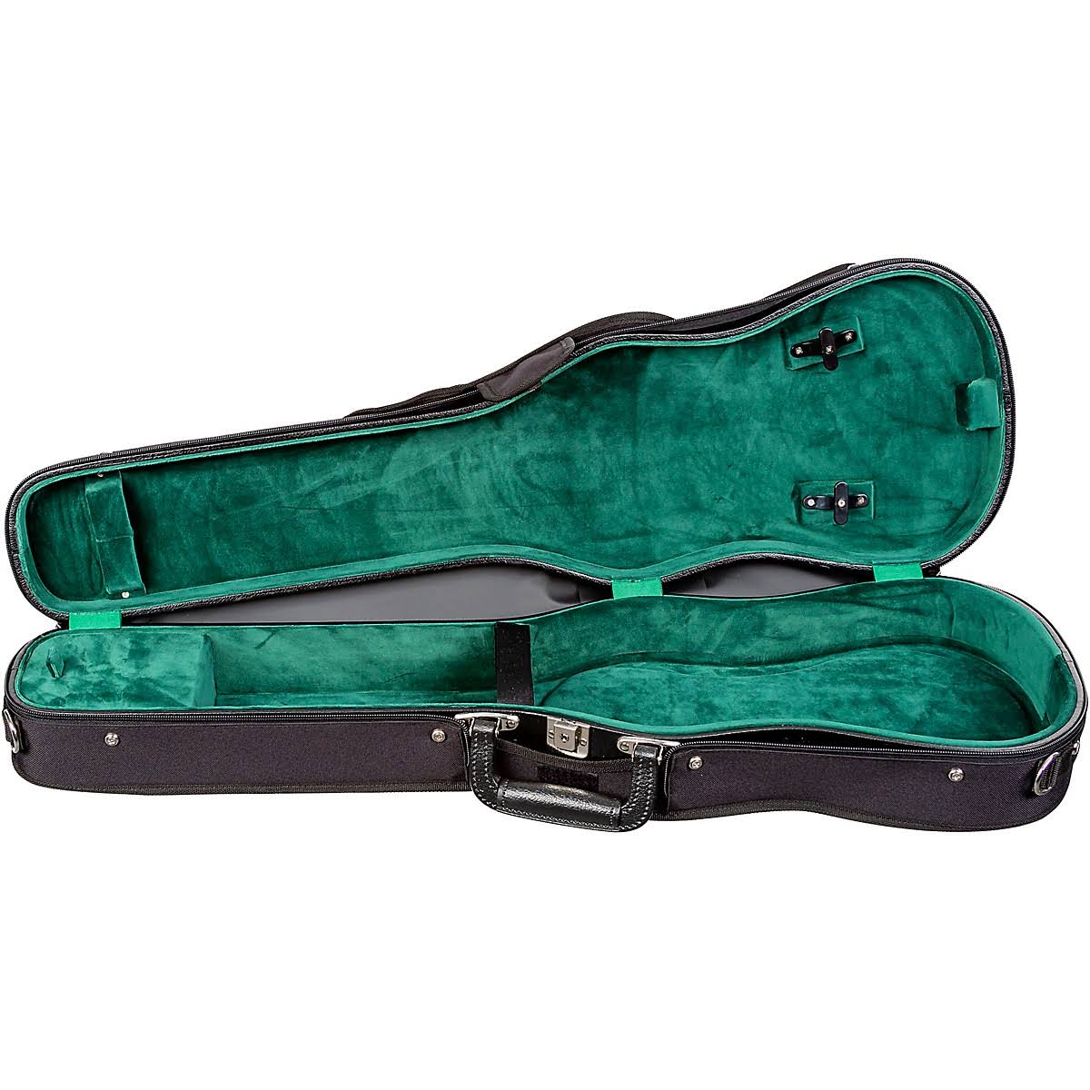 Black/Green 1/2 Violin Case J7571