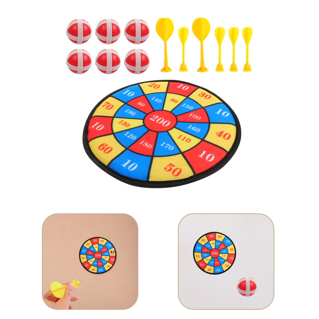 13Pcs Kids Sticky Balls Darts Board Toys S3429