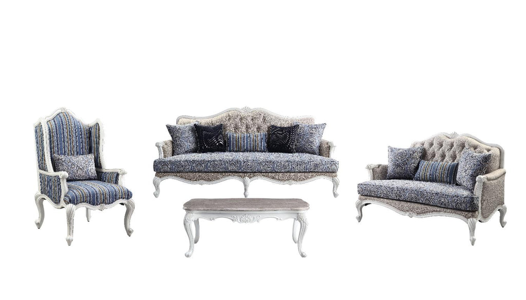 Beige Fabric 4pcs Living Room Set T961103