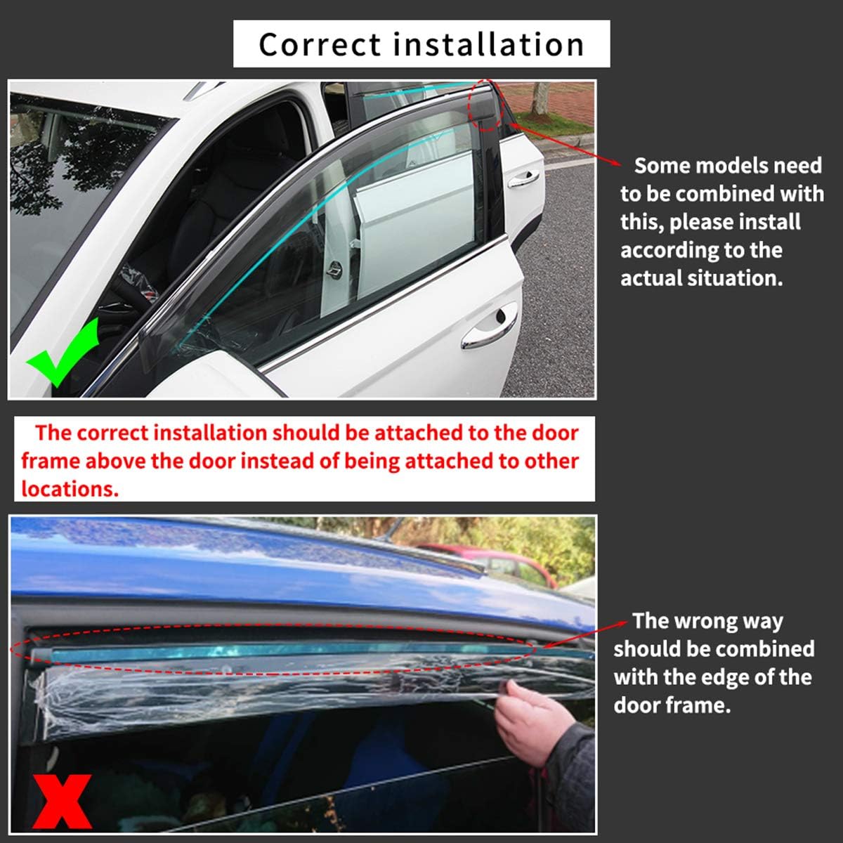 Smoke Tape-On Side Window Deflectors F89566