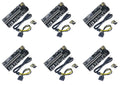 PCIE Riser 6 Kit, PCI-E 1X to 16X with 8 Capacitors, 6 Pin and Molex with USB 3.0 Connector W90746